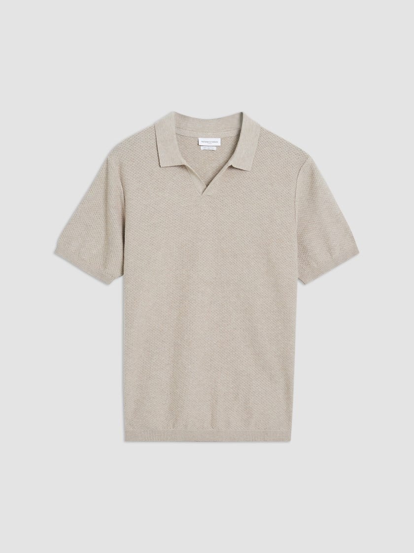 Franco strikket polo Aluminum