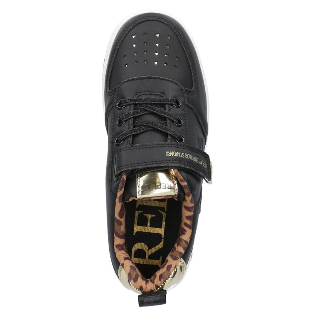 REPLAY Epic jrsneakers zwart/goud