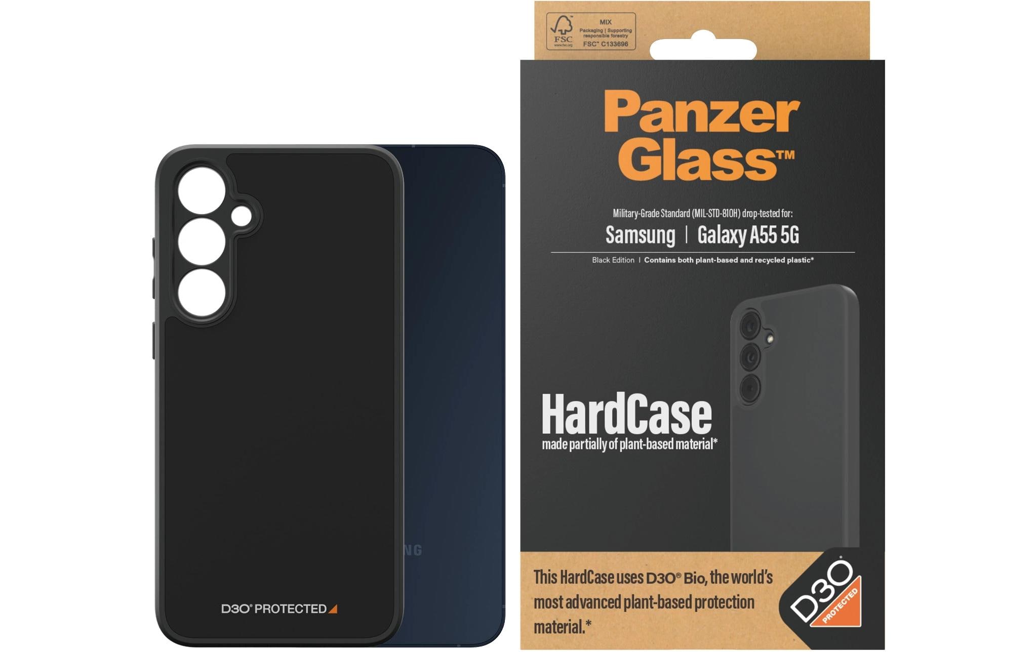 Back Cover HardCase D3O Galaxy A55 5G BlackSchutzhülle für das Samsung Galaxy A55 5G