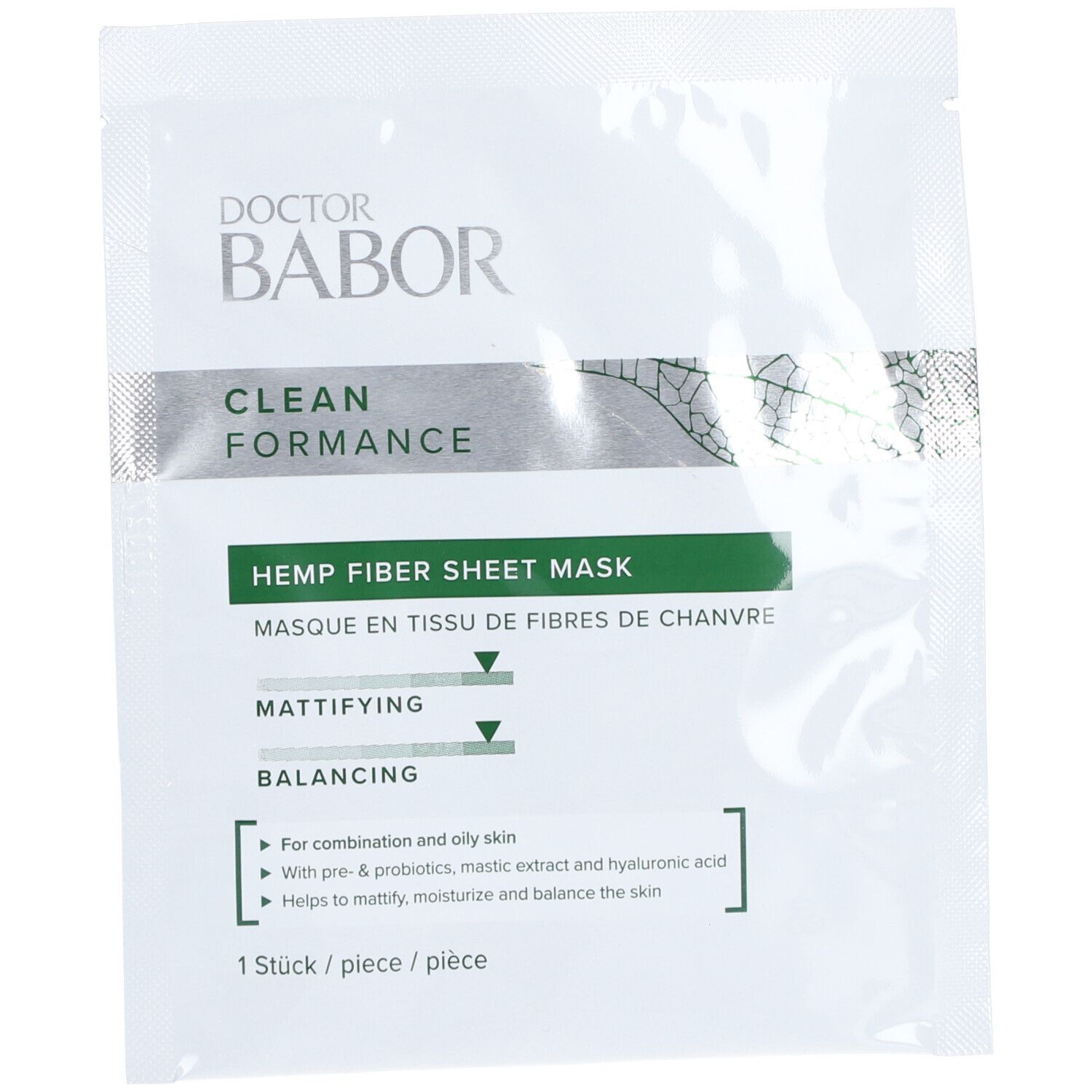 DOCTOR BABOR CLEANFORMANCE Hemp Fiber Sheet Mask