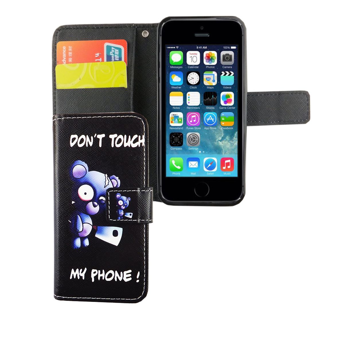 Hülle Handy Schutz für Apple iPhone 5 / 5s / SE Case Cover Tasche Wallet Etui