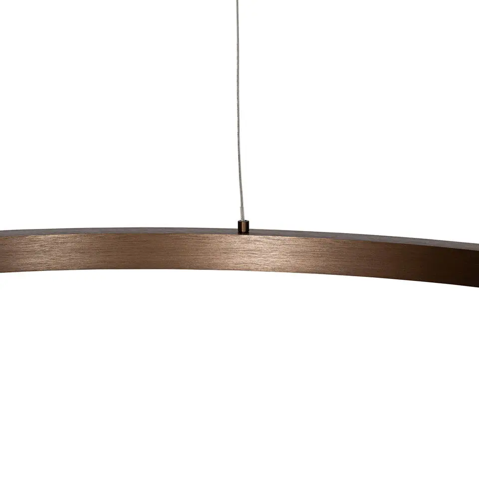 Qazqa professional hanglampen girello bruin geïntegreerde led