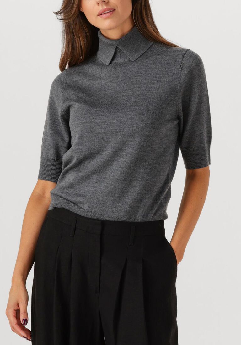 grijze herskind top perry knit blouse