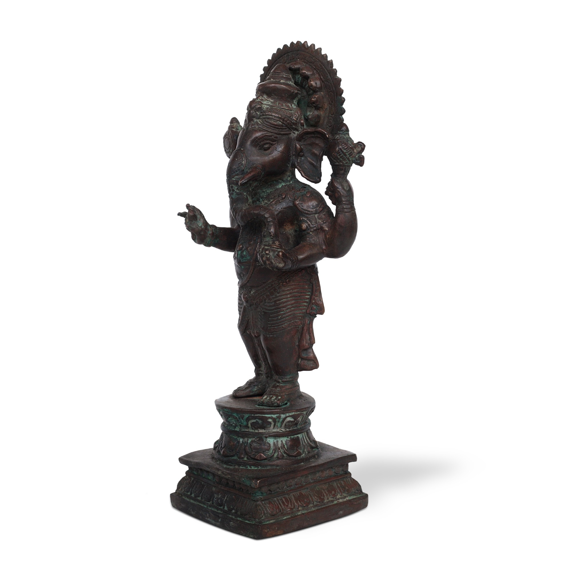 Bronze-Statue 'Ganesha stehend', H 24 cm, B 10 cm, T 7 cm von fischer's lagerhaus