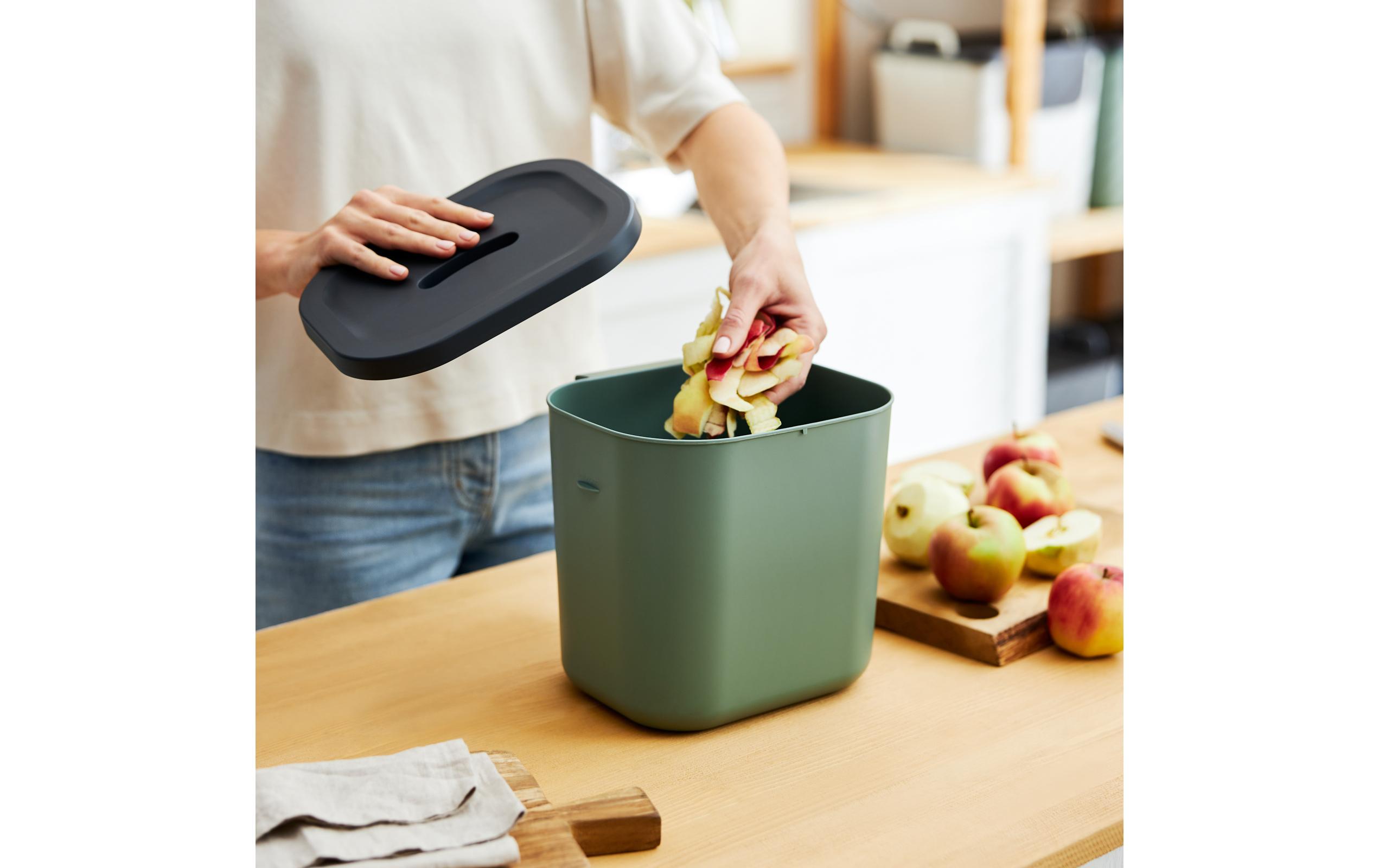 Recyclingbehälter Jive 99.2 l, Grün/Schwarz/Weiss5-teiliges Recycling-Müllsystem