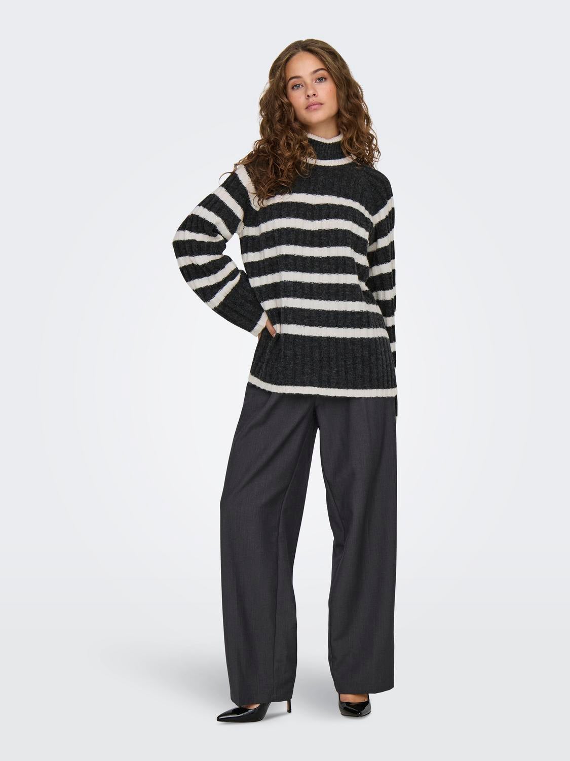 JDYMILEY Strickpullover Dark Grey Melange