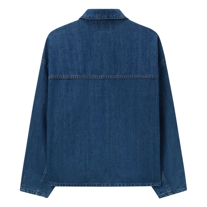 Pomandère Veste Denim Coton et Lin | Bleu