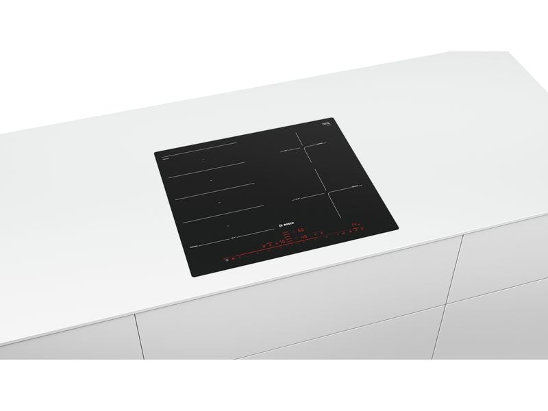 Bosch Induktionskochfeld PXE601DC1E Glaskeramik-Kochfeld, Schwarz, flächenbündig (integriert)
