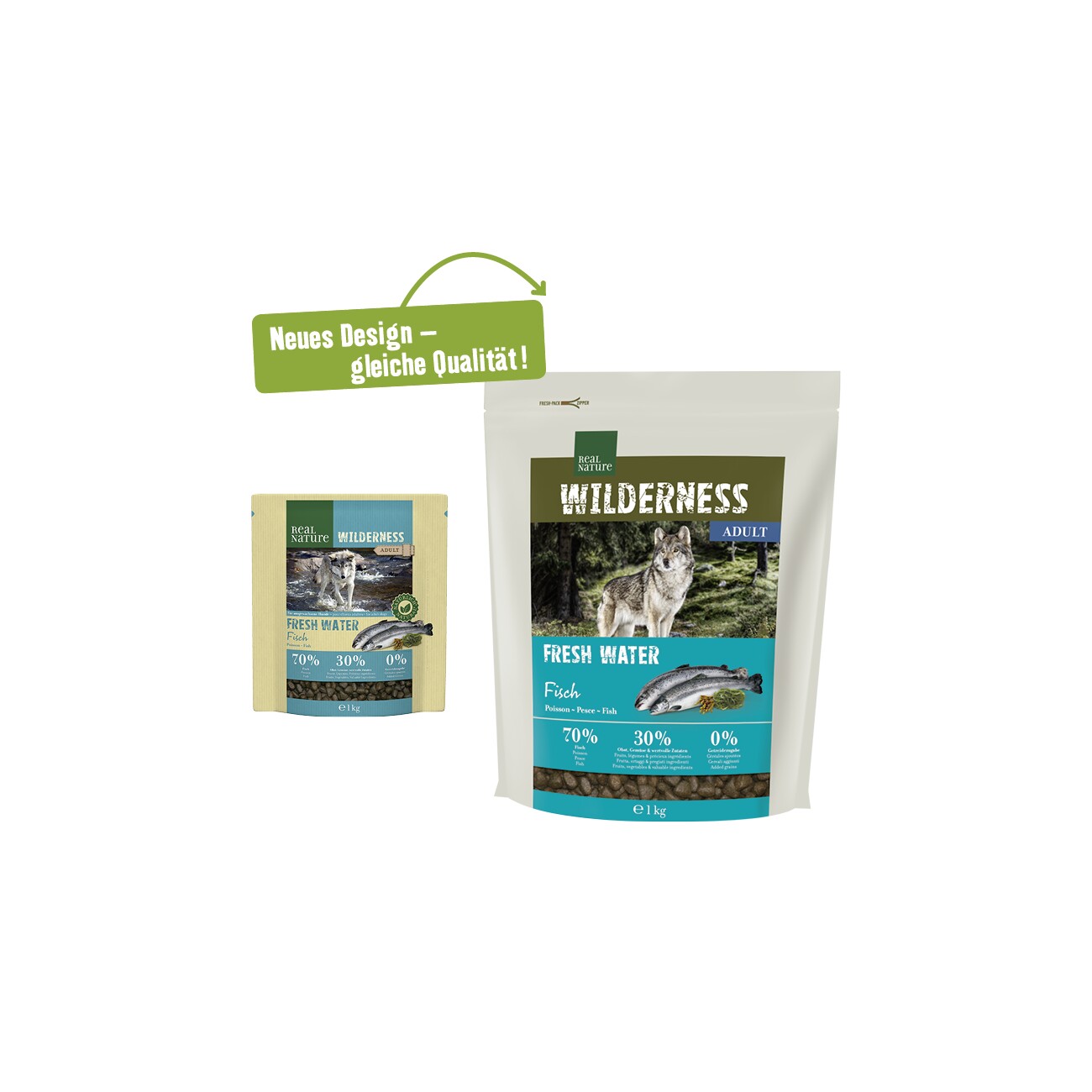 REAL NATURE WILDERNESS Fresh Water Trockenfutter Hund, Adult, Fisch 1 kg