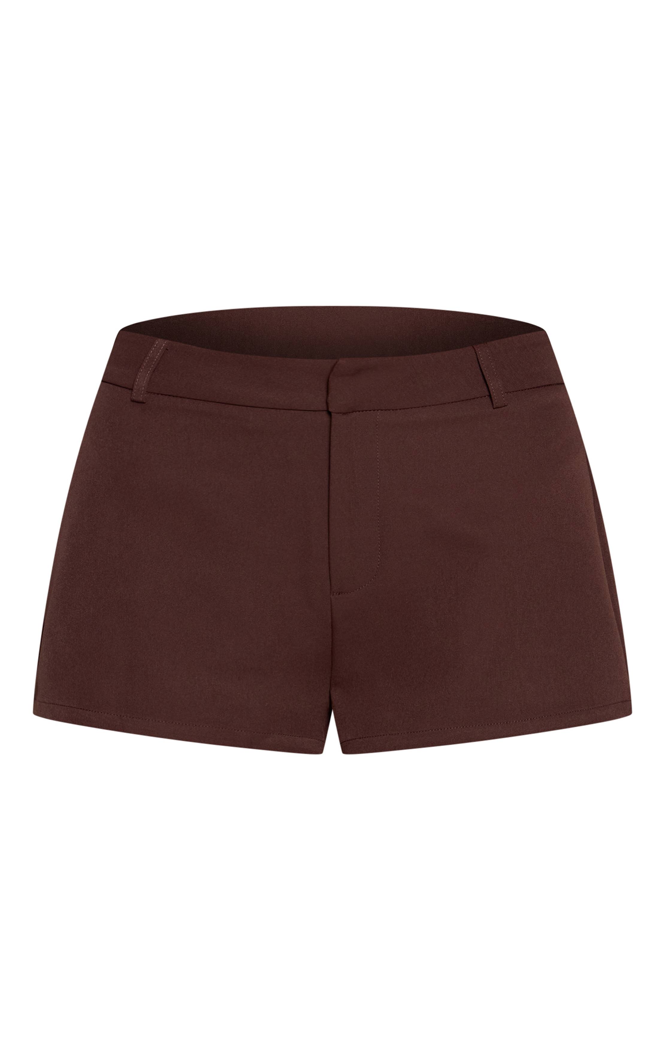Chocolat Short Mini Taille Basse Ajusté