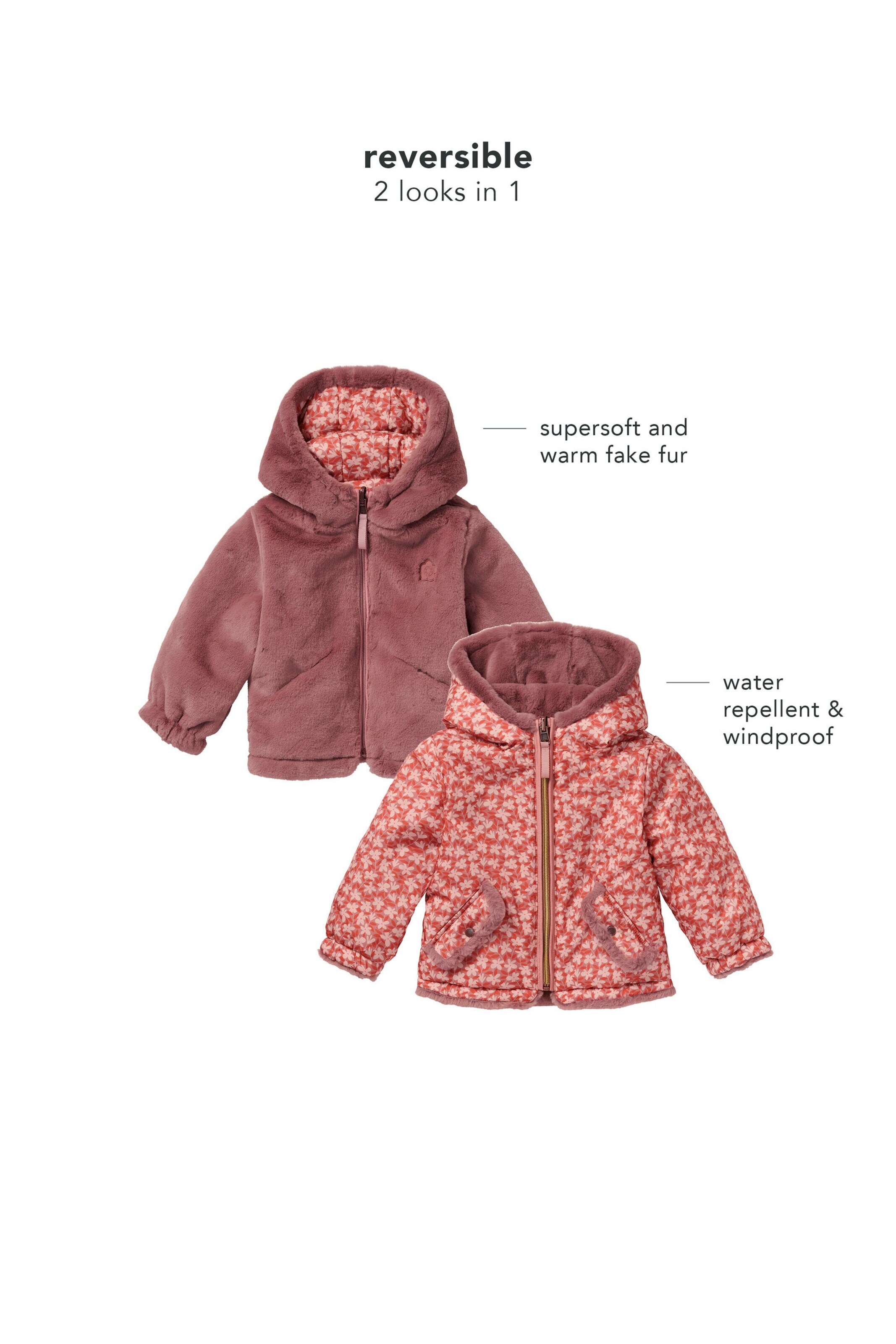 Noppies Baby Winter jacke Feria - Reversible Burlwood