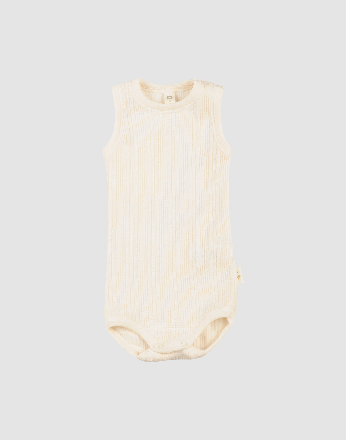 Romper zonder mouw van merinowol voor baby's
