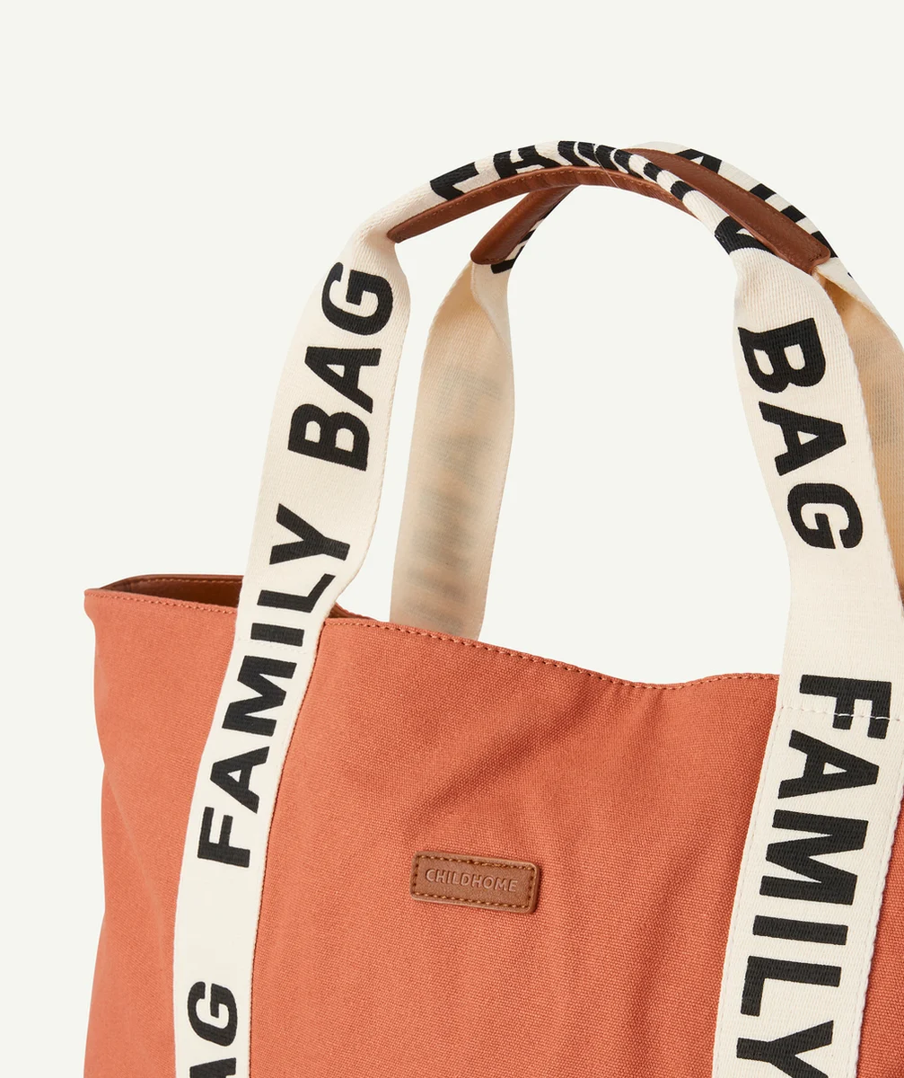 CHILDHOMECANVAS FAMILY BAG SIGNATURE TERRACOTTA