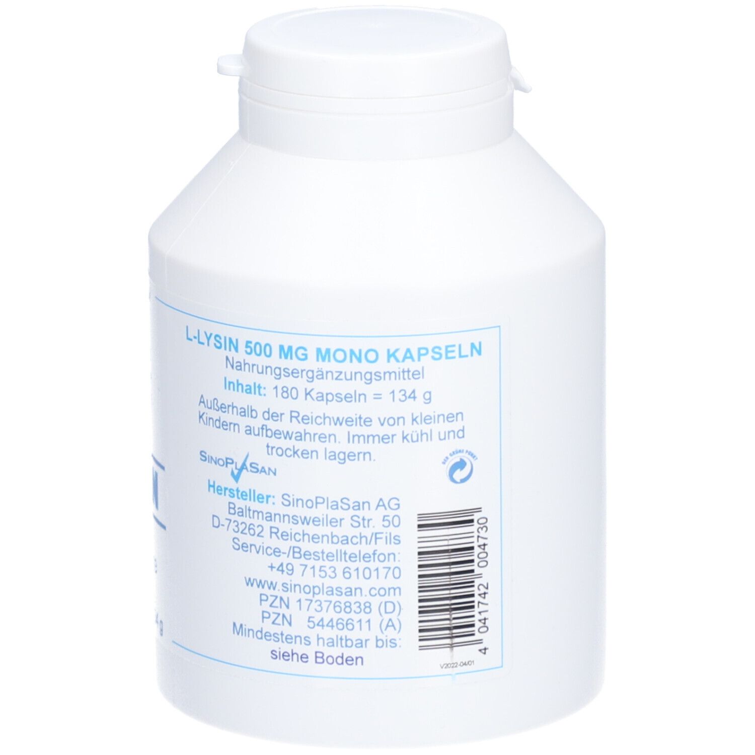 L-Lysin 500 mg Aminosäure