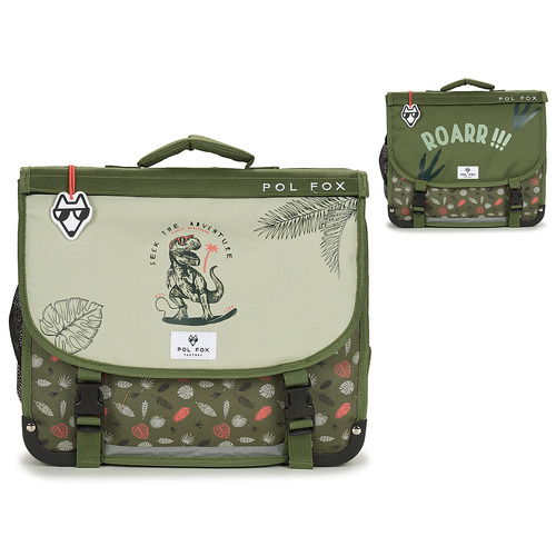 Pol Fox - CARTABLE DINO KAKI 38 CM - Kaki