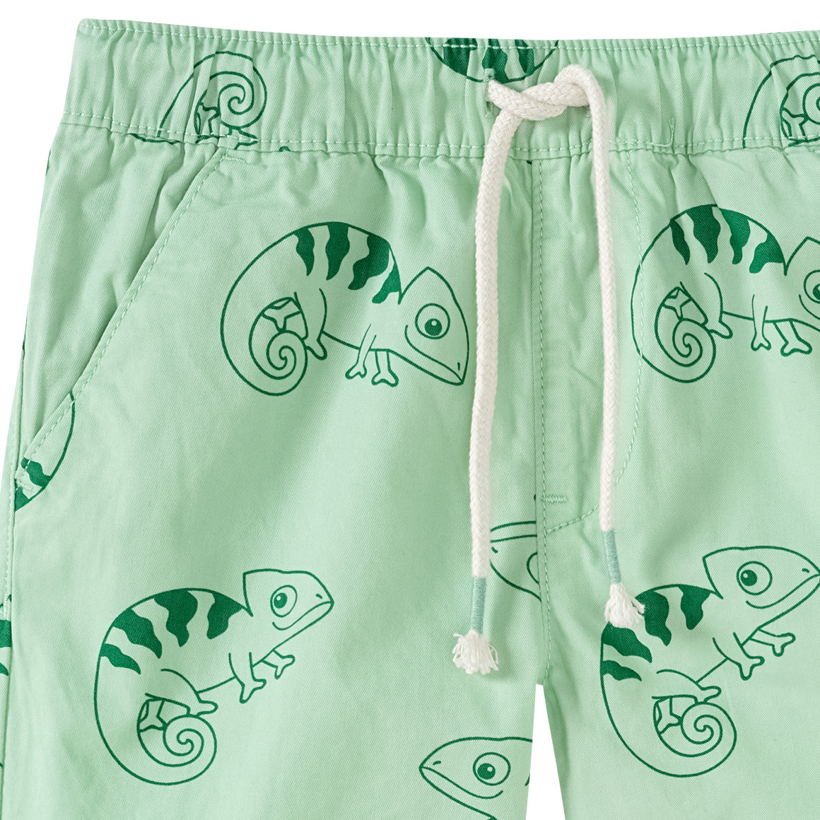 Topolino Jungen Shorts mit Chamäleon-Allover hellgrün