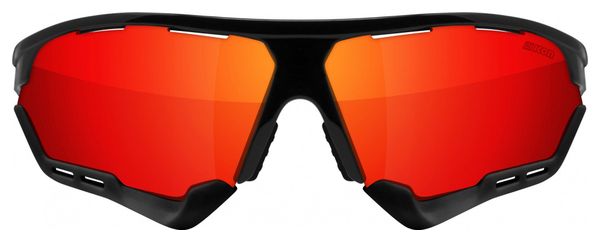 Scicon Sports Aerocomfort SCN PP Regular Lunettes De Soleil De Performance Sportive (Scnpp Multimorror Rouge/Luminosité Noire)
