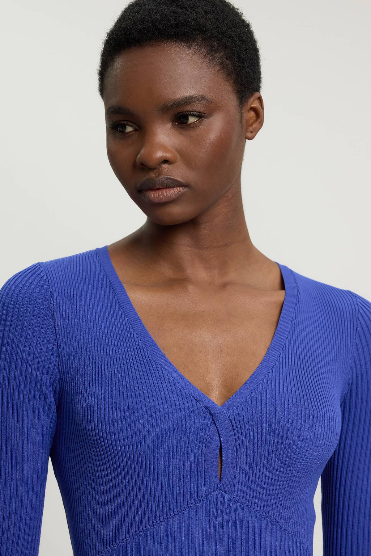 KarenMillen Robe Midi En Maille À Détails De Points Ajourés