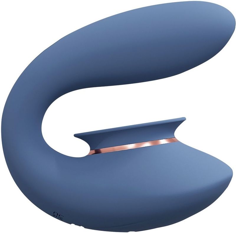Twitch 3 - Rechargeable Vibrator and Suction - Blue/Grey