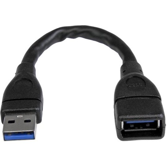 StarTech.com Câble d'extension USB 3.0 de 15cm - Rallonge USB A vers A - M/F - Noir