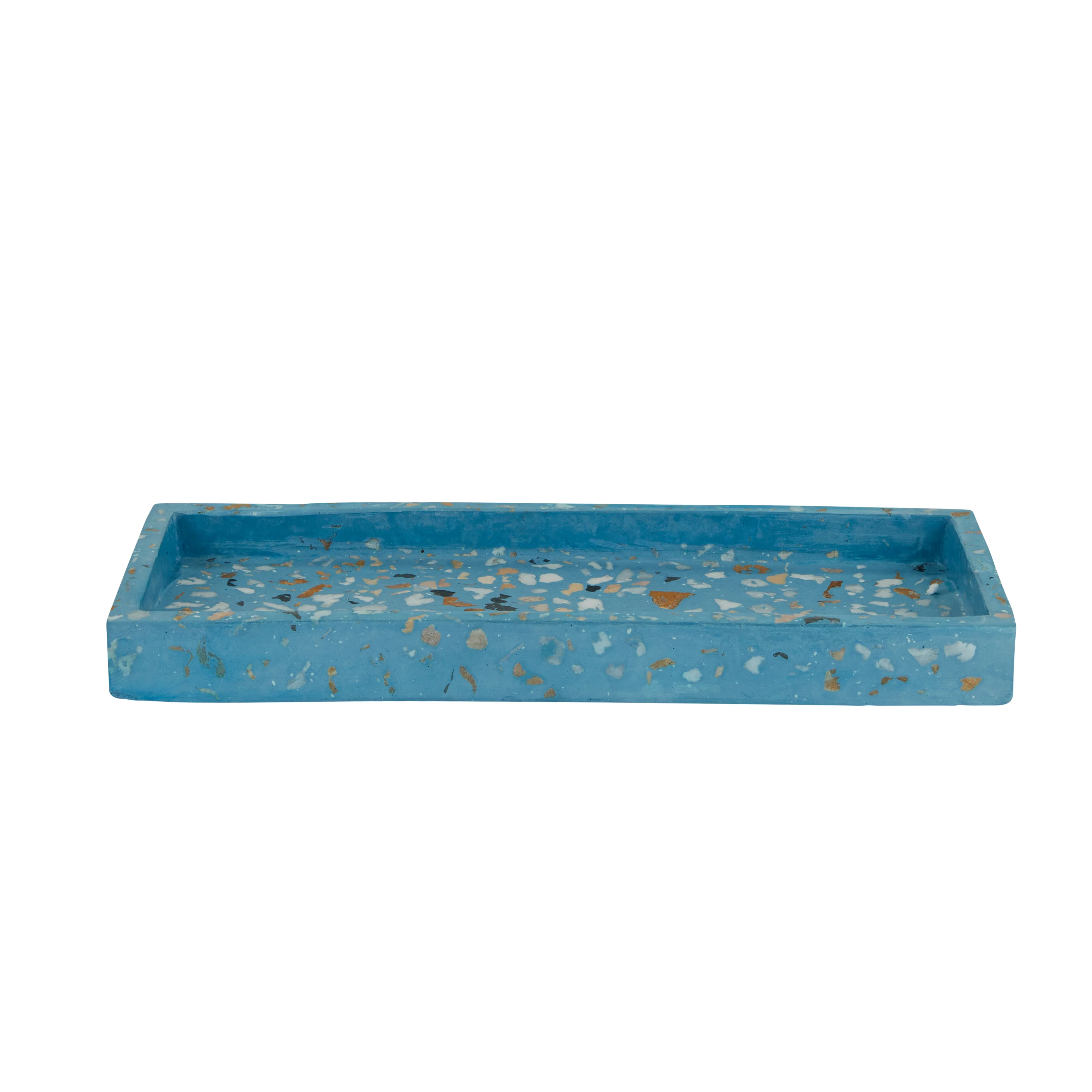 Bahne Interior  Terrazzo bakke, bright blue - 12x30 cm