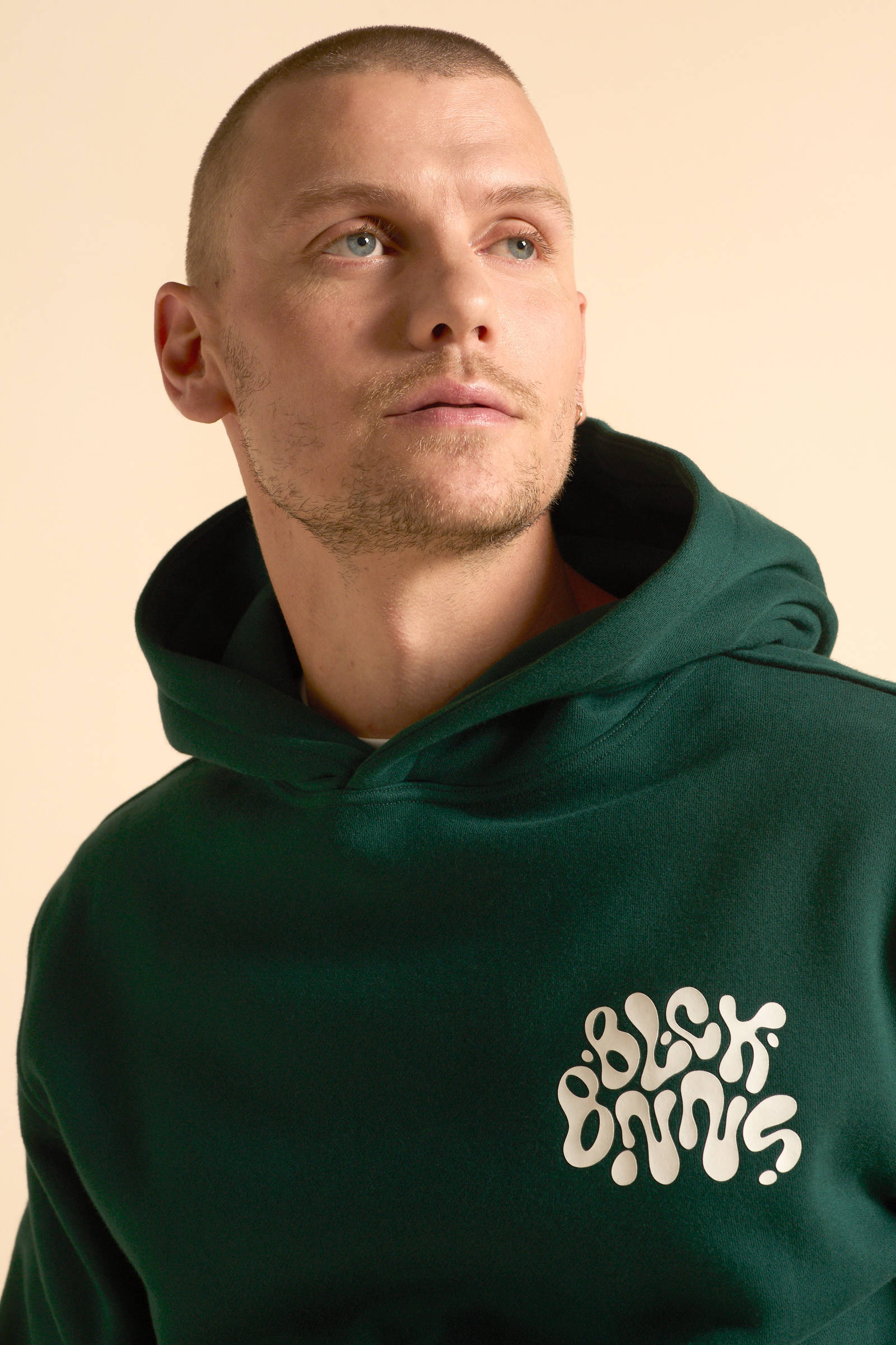 BLACK BANANAS hoodie LIQUID met printopdruk groen