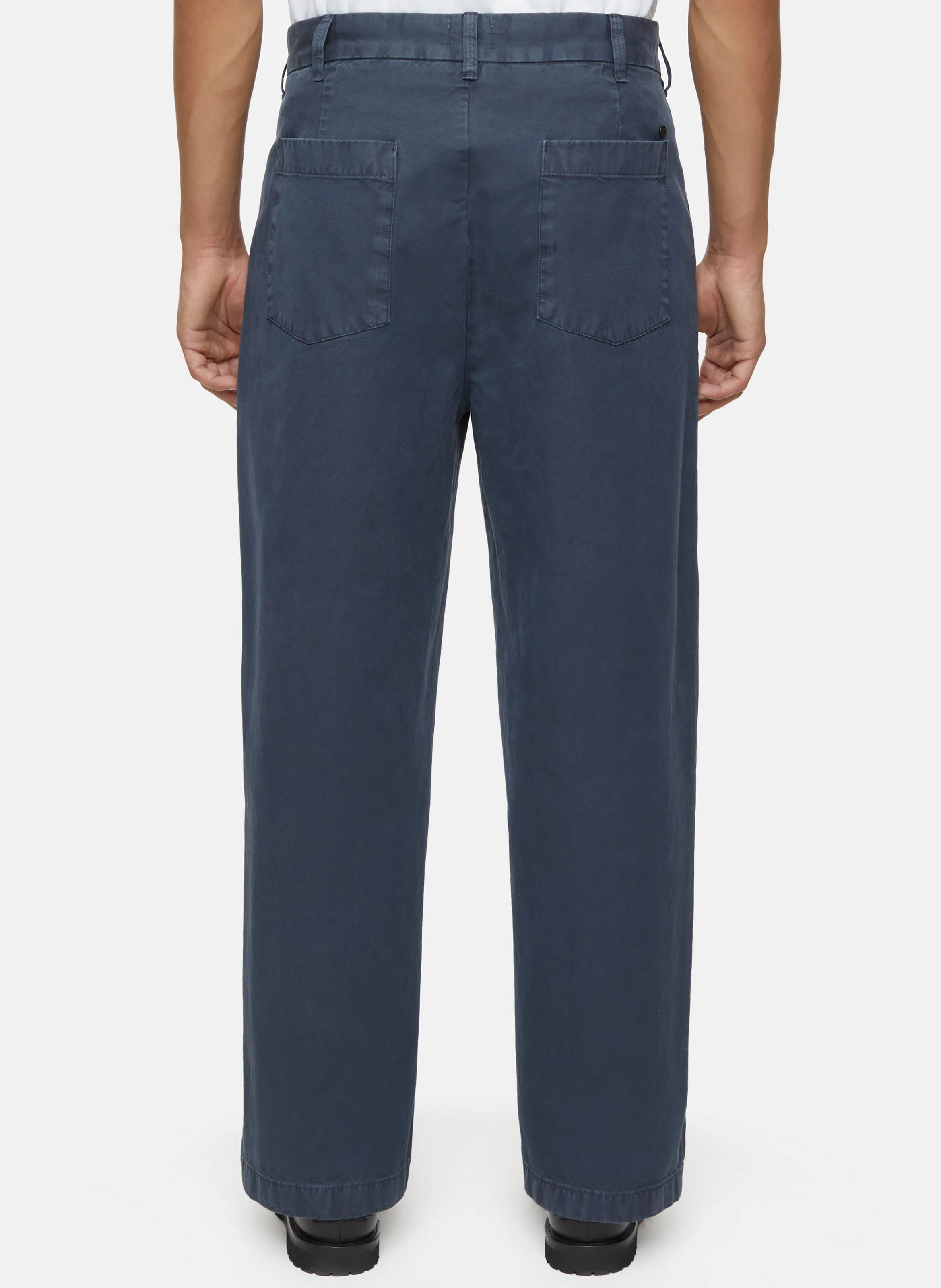 BLOMBERG - Pantalon large en sergé de coton | Bleu