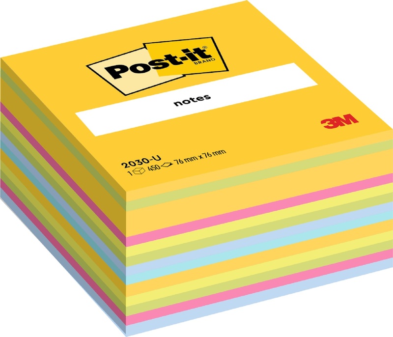 Post-it Haftnotizen Würfel, 76 x 76 mm, 450 Blatt