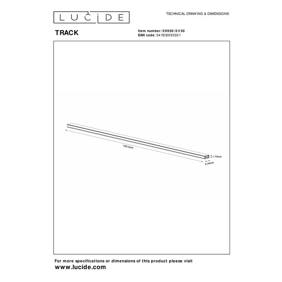 Lucide TRACK Railverlichting - Zwart
