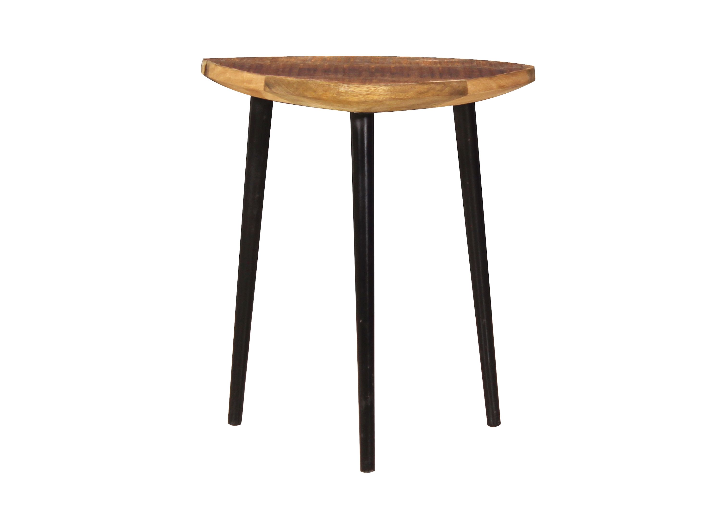 Couchtisch 40x37 Mangoholz Metall Tisch Wohnzimmertisch Beistelltisch Sofatisch