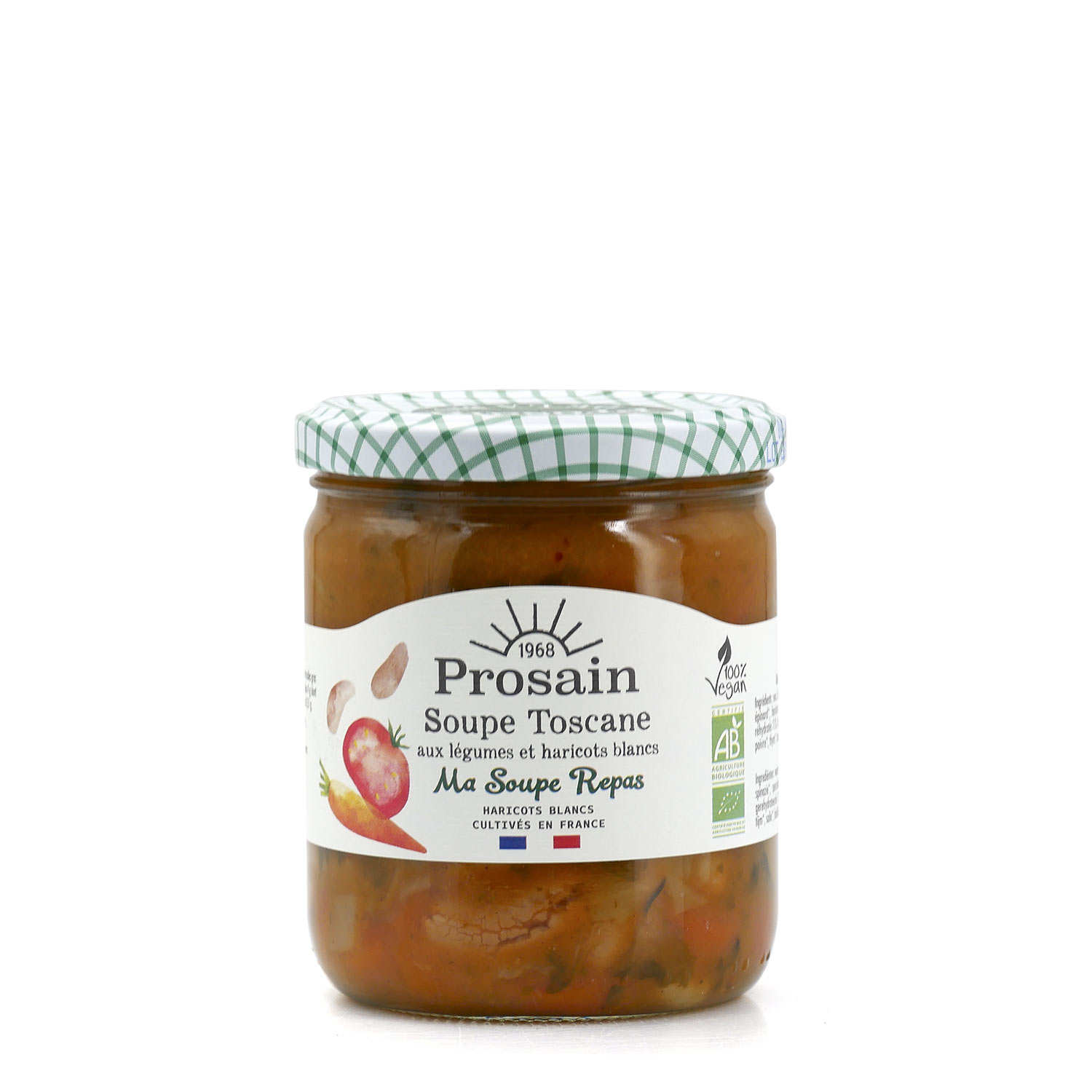 Soupe bio et vegan Toscane aux légumes et haricots blancs