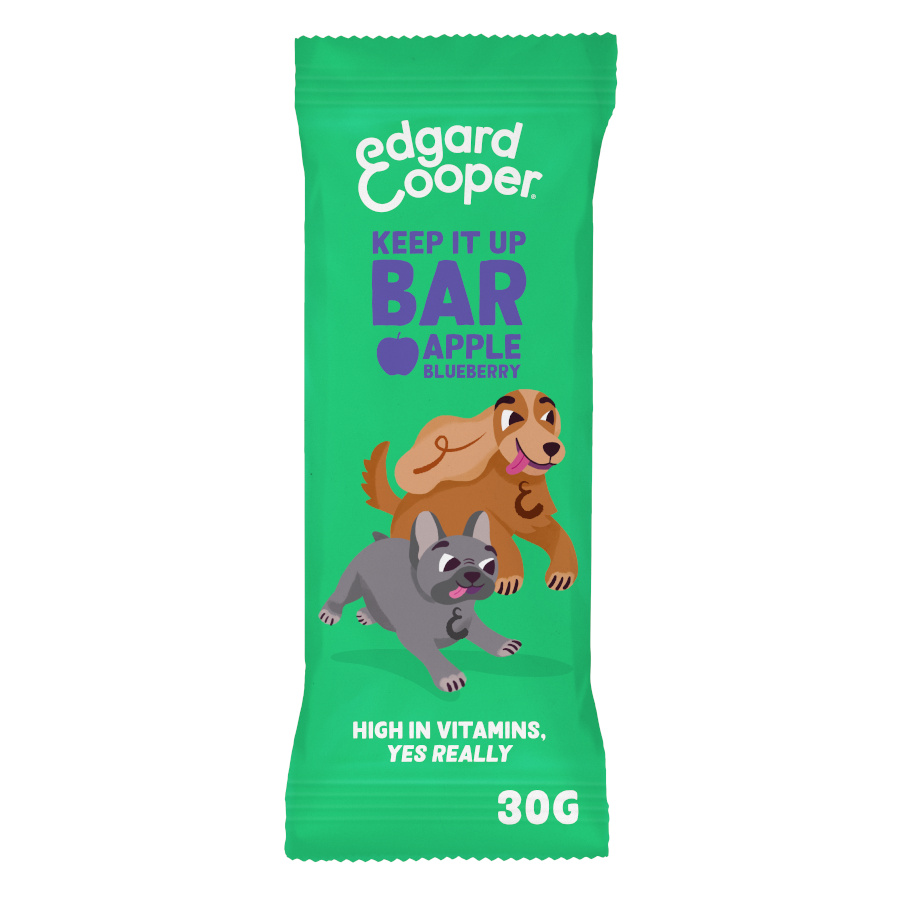 Barrinhas para cães Edgard & Cooper sabor maçã e mirtilo