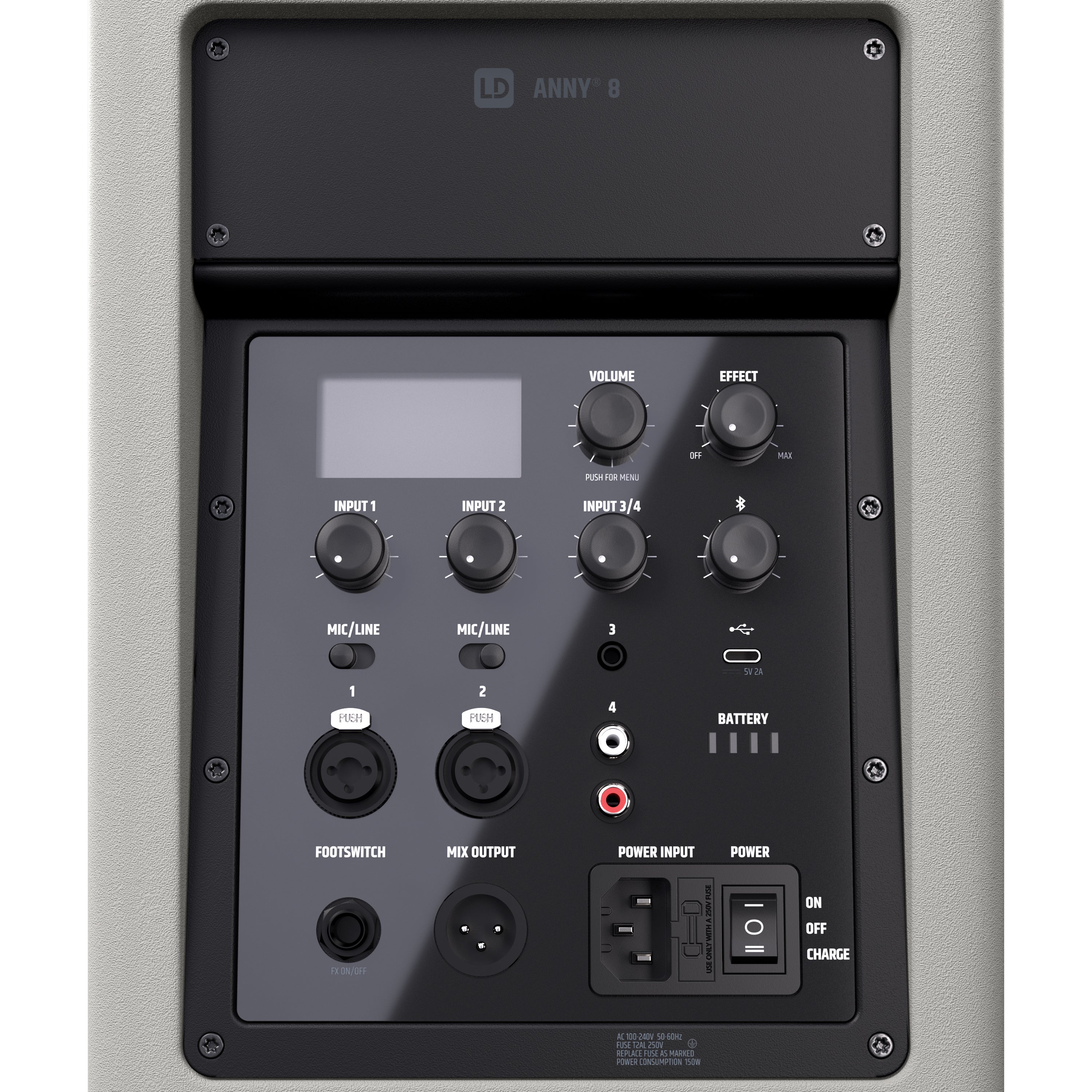 LD Systems ANNY 8 BPH B5 G Urban Grey met headset 584-608 MHz