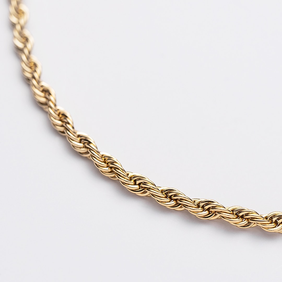Paul Hewitt Charm-Halskette Rope Chain Marinium Ocean Steel Goldig