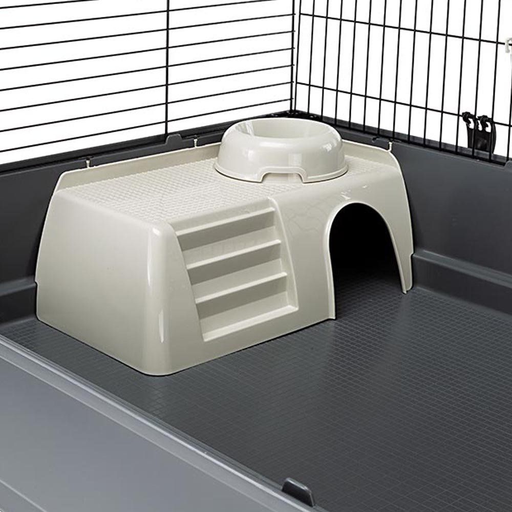 Ferplast cage pour rongeurs rabbit 140 pour lapins, cochons d'inde, cochons d'inde, en métal, accessoires inclus : mangeoires,