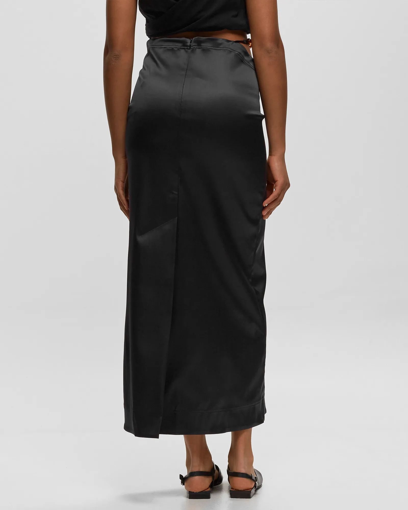 Ganni Double Satin Maxi Skirt