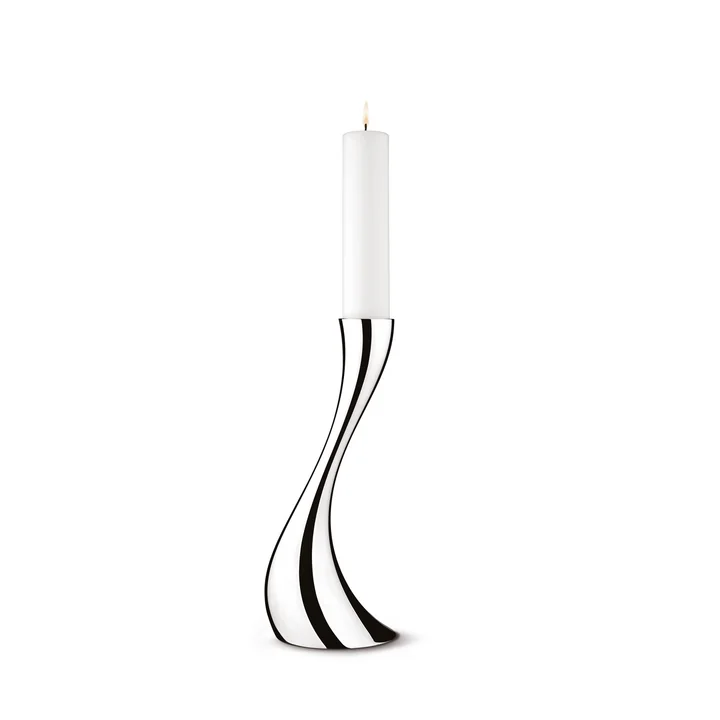 Georg Jensen - Cobra Bodenkerzenleuchter (Edelstahl), 40 cm