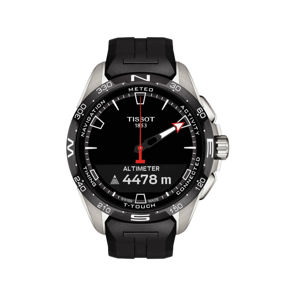 Montre Tissot homme titane bracelet caoutchouc noir