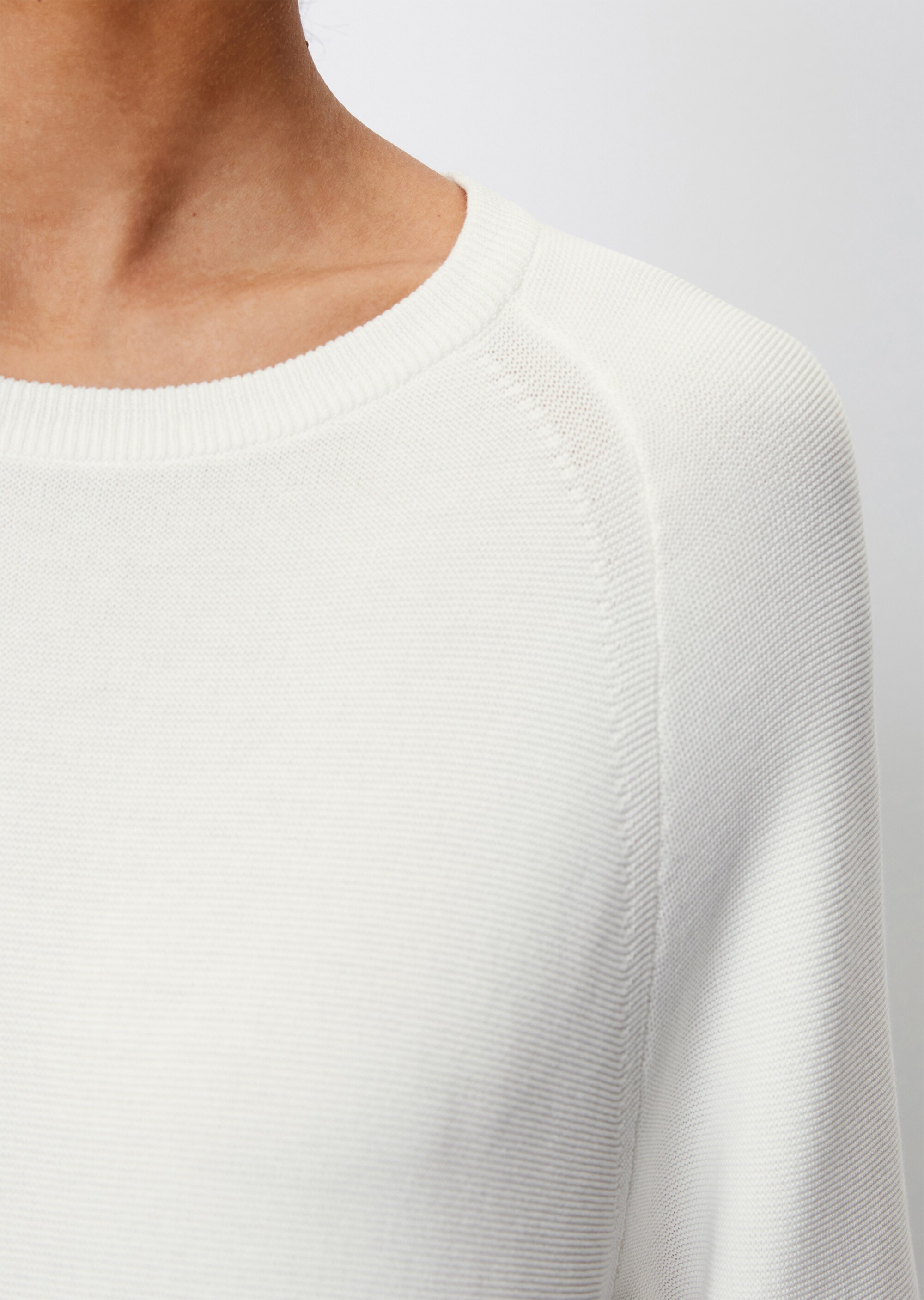 Kurzarm-Strickpullover looseaus reiner Bio-Baumwolle