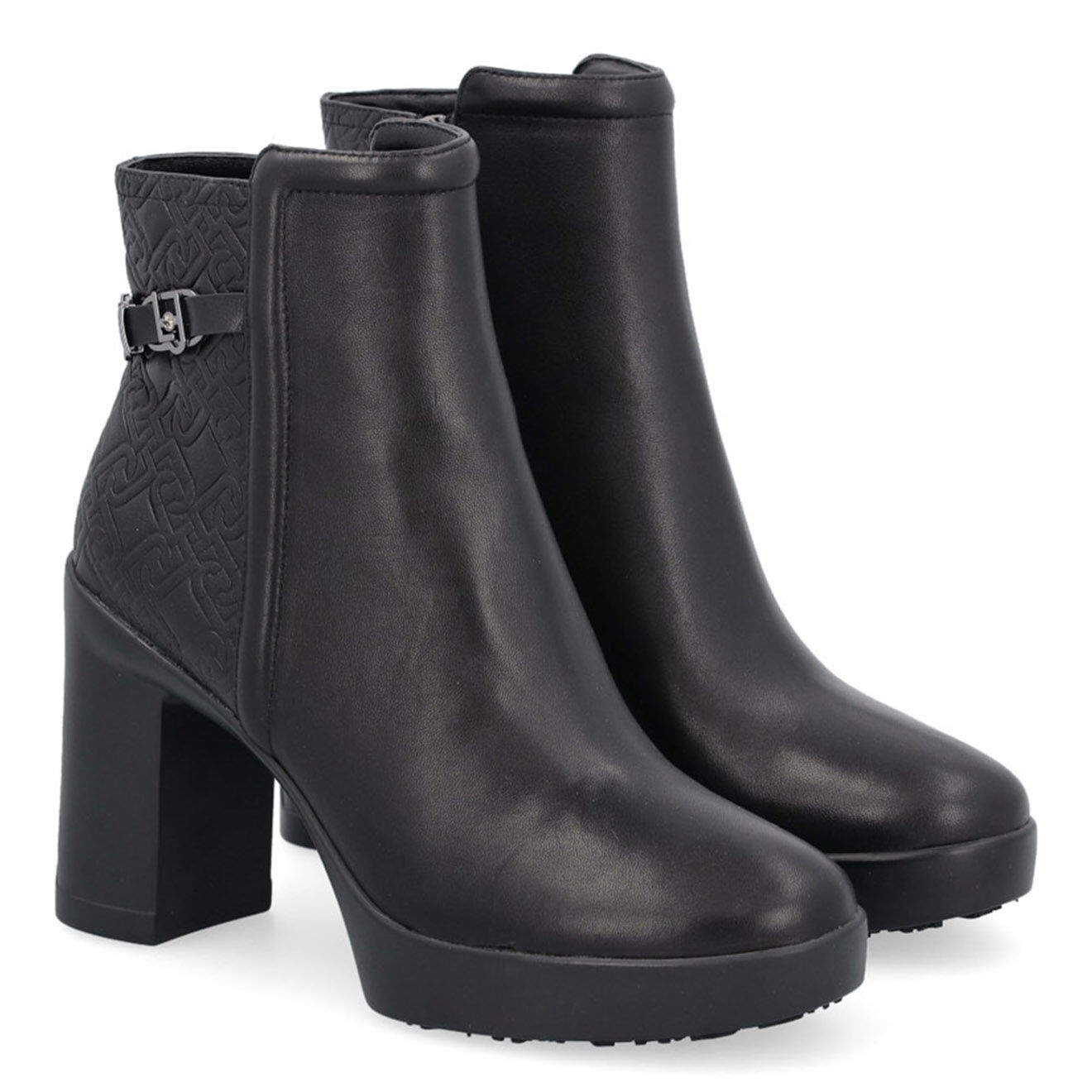 Liu-Jo Bottines en Cuir Gina noires  - Talon 9 cm