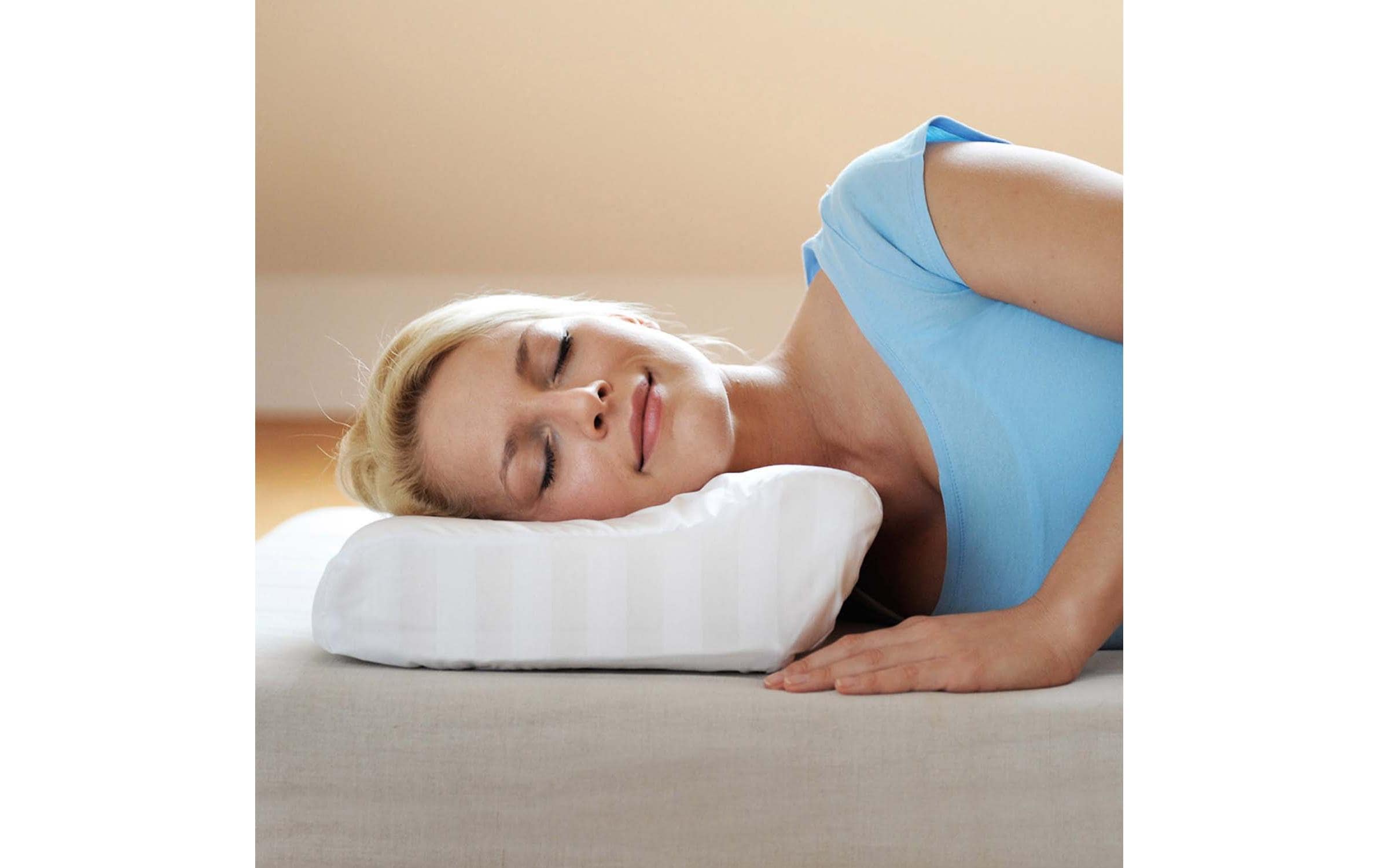 Nackenkissen Soft Deluxe mit Satin-Bezug 63 x 33 cm<br>Höhenverstellbares Kissen mit Satin-Bezug