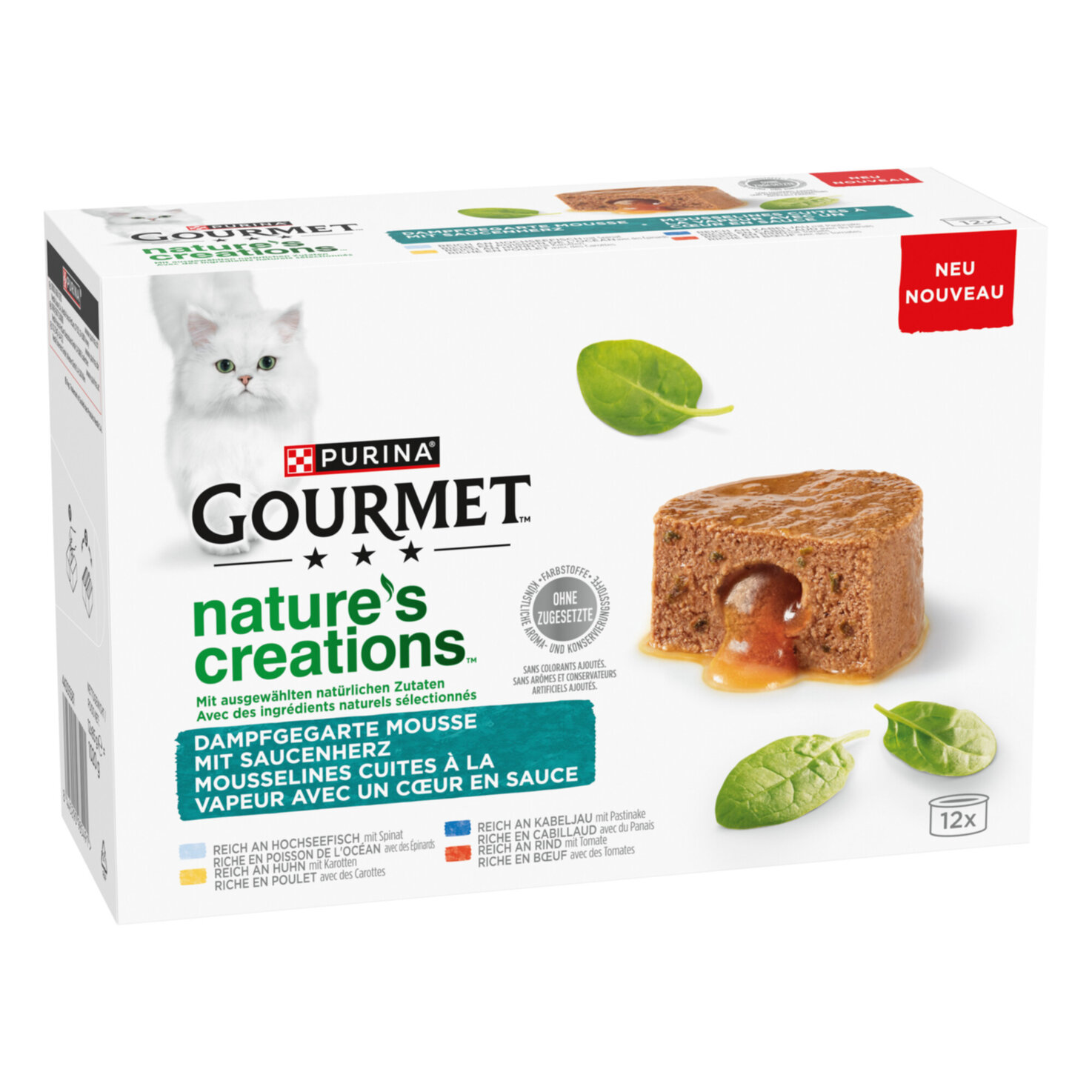 Gourmet Nature's Creation Katzenfutter Fleisch & Fisch 12x85g