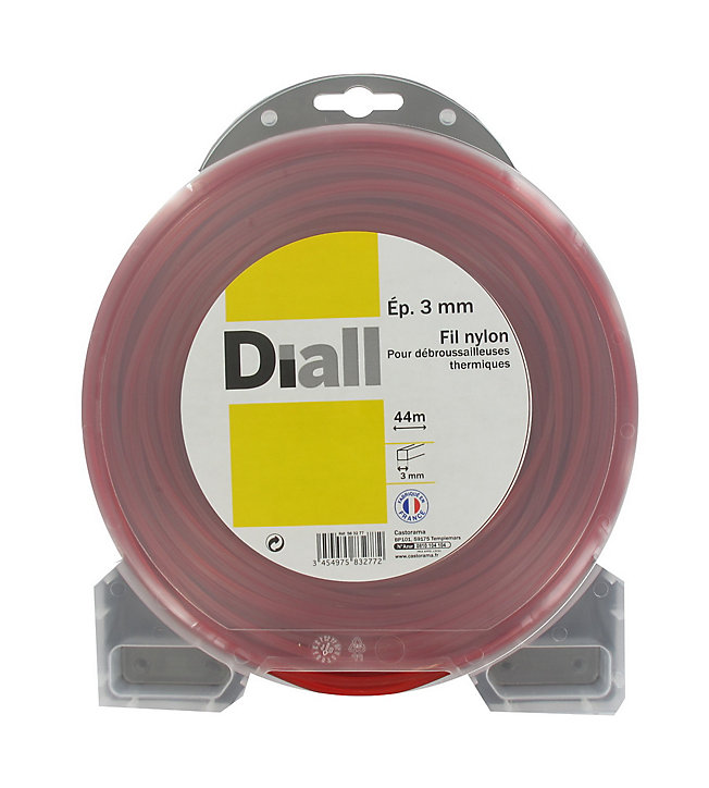 Fil de nylon carré Diall 3mm 44m