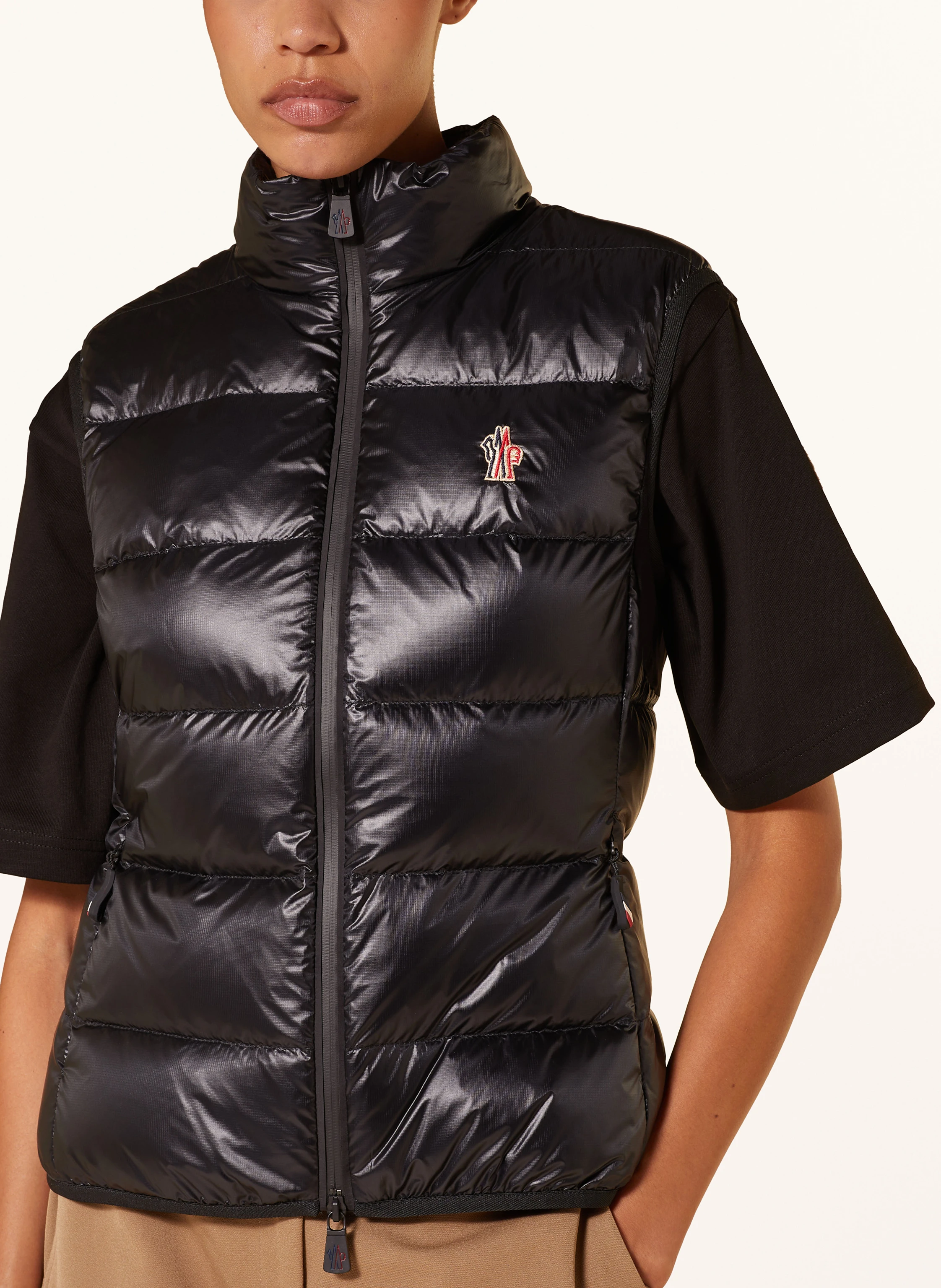 MONCLER GRENOBLE Daunenweste im Materialmix