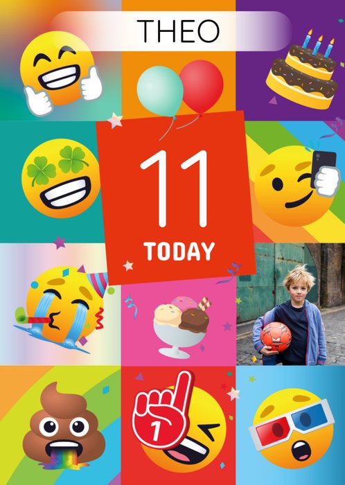 Joy Pixels | Verjaardagskaart | 11 today | Met foto