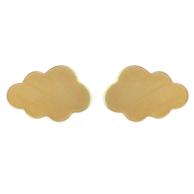 Boucles d'oreilles nuage Plaqué OR 750 3 microns