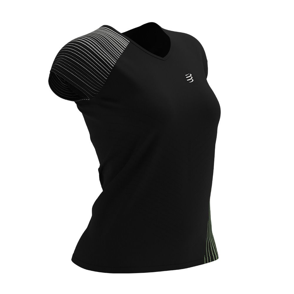 Compressport PERFORMANCE - Maillot Femme black/paradise green