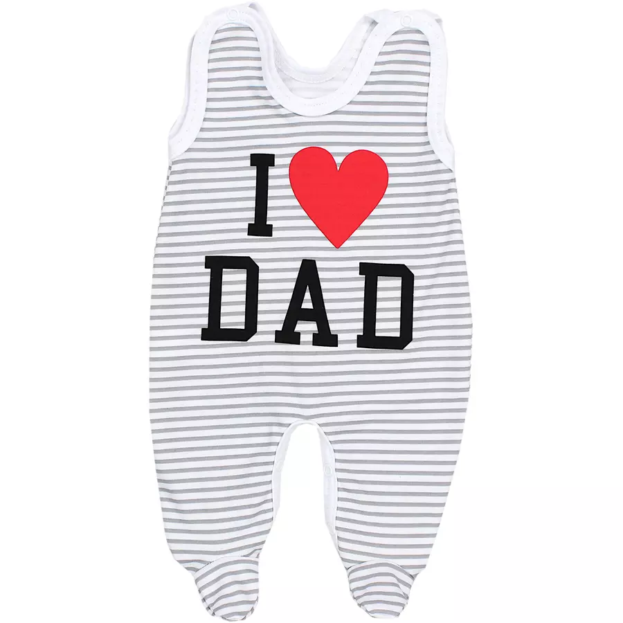 TupTam Unisex Baby Strampler mit Spruch grau