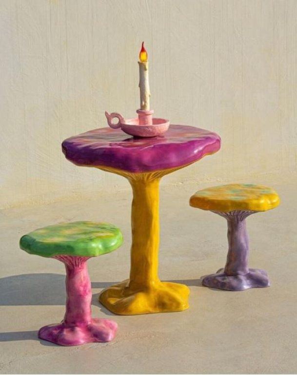 Seletti Amanita bijzettafel roze