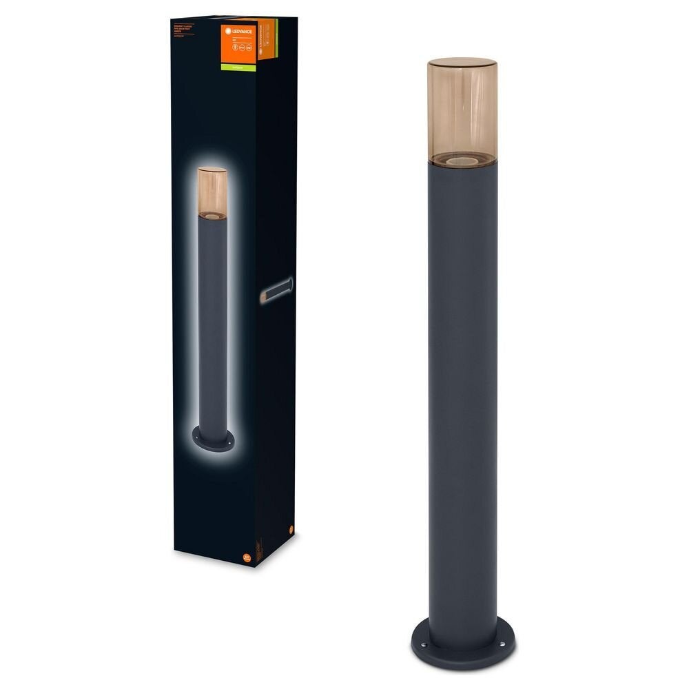 Endura Classic padverlichting in donkergrijs en amber E27 800mm